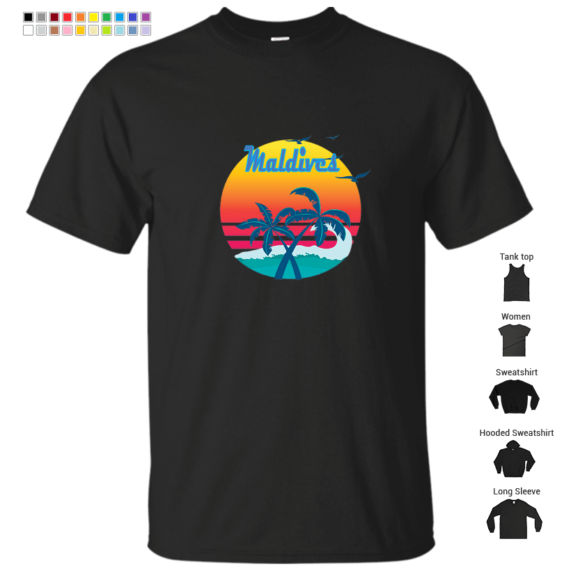 Maldives, summer retro vintage T-Shirt